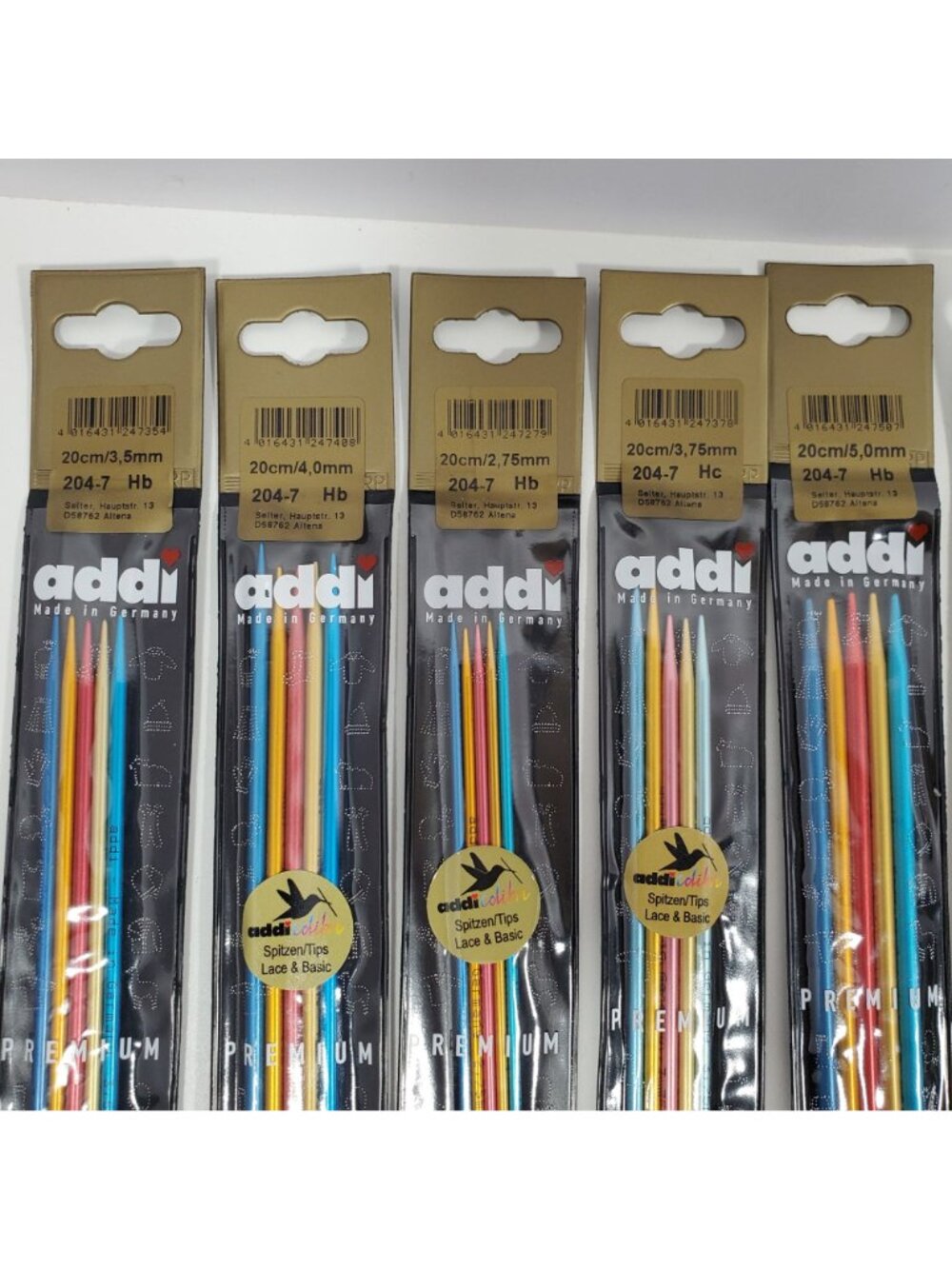 Addi Premium Colibri Double Pointed Knitting Needles 20cm 23cm Lot 13 Sets - Picture 6 of 13